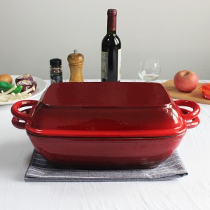 European style stew cast iron enamel soup pot steak frying pan