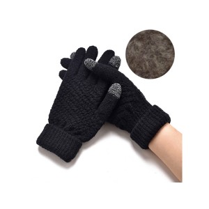 Winter Warm Knitted Full Finger Gloves Ladies Women’S Smooth Wool Gloves In Bulk