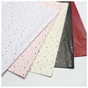 Hot sale 5070Cm Colorful 17Gsm Gold Stamping Gift Bouquet Wrapping Paper Florist Supplies Flower Packing Wrapping Tissue Paper