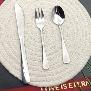 Amazon Best Selling 3pcs knife fork and spoon kids spoon and fork set Stainless Steel Flatware Set Cut