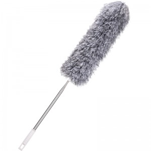 Flexible extendable telescopic cobweb microfibre clean feather duster extending brush