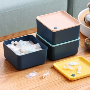 Multi-function Airtight Food Container Desktop Organizer Box Kitchen Living Room Storage Containers Plastic Storage Box with Lid