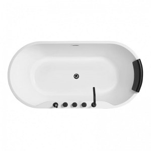 Modern simple design hotel bathroom tub best acrylic fiberglass bath soaking large oval freestanding white bathtub for adults
