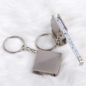 DIY Work Compact Gauging Tool Square Pull Ruler Sturdy Tape Measure Keychain Anti Lost Durable Dual Use Practical Retractable