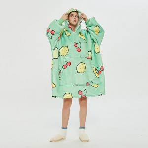 NO MOQ custom digital print hoodie blanket