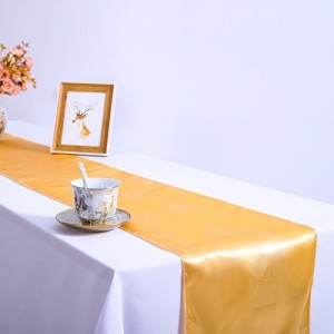 Wholesale Solid Color Hotel Chemin De Christmas Festive Table Runner Gold Or