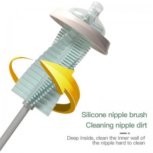 Silicone Cup Brush Kitchen Long Handle Glass Cup Cleaning Brush Household Feeding Bottle Brush Kitchen Cleaning Tools