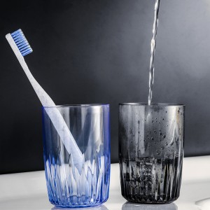 Wall mounted toothbrush rack non perforated toothpaste toothbrush storage rack bathroom accessories mouthwash cup