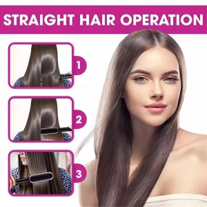 Hot Hair Straighteners Brush Women Hair Styler Curling Iron Electric Hot Comb Straightener Fast Heating Curler Hair Caring Tools