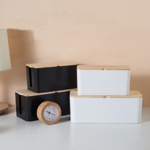 Household Necessities 3 Sizes Plastic Wire Storage Box Power Line Cable Management Box With Cover