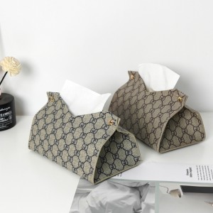 Leather Creative Paper Towel Box Household Living Room Table Tissue Box Car Napkin Box Interior Decoration Supplies