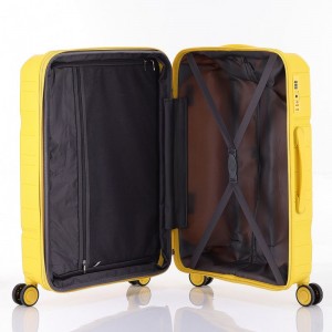 Promotional Selected 20; 24; 28; Carry on Suitcase Pp Travel Trolley Hardside Luggage Set Black Spinner Unisex 1201