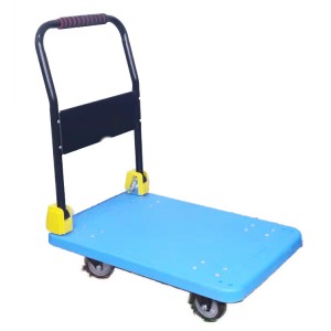 200-400kg load capacity Plastic platform hand trolley with steel frame