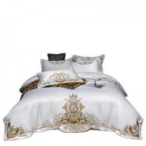 Luxury style Embroidery Colorful bedding sets 4 sets 4 seasons 100% cotton fabric 1 comforter cover 2 pillowcase 1 bed sheet