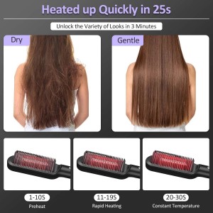 Hot Hair Straighteners Brush Women Hair Styler Curling Iron Electric Hot Comb Straightener Fast Heating Curler Hair Caring Tools