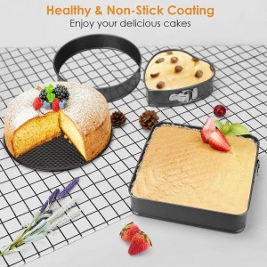 High quality 3 piece bakeware sets springform & cheesecake pans nonstick baking cake pan