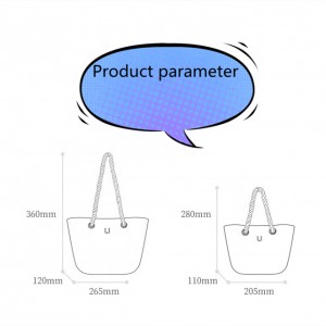 Silicone beach bag women’s shoulder bag fashion all-match storage bag