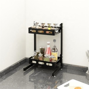 Foldable Aviation Aluminum Super Lightweight 2-3 Tier Kitchen Spice Rack Storage Organizer