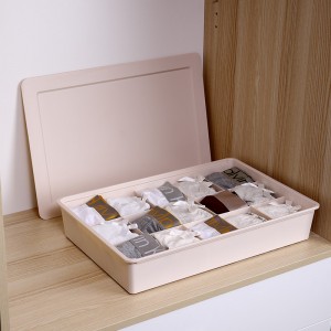 large capacity home closet organizer dust proof underwear drawer organizer dividers plastic cloth storage box with lid