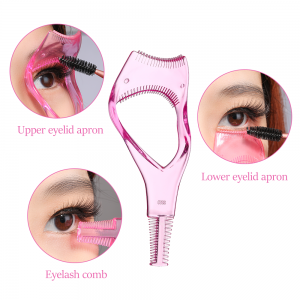 3 In 1 Plastic Eyelash Mascara Guard Applicator Wholesale Eyelashes Makeup Mascara Guard Applicator Guide Helper Tool