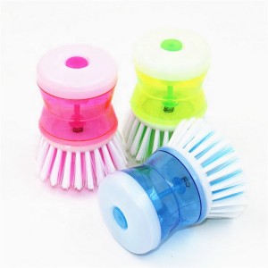 Low Price Household Kitchen Tools Plastic Liquid Soap Dispenser Pot Dish Cleaning Brush