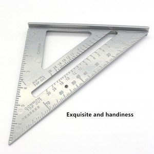 7 Inch Aluminum Alloy Measuring Ruler Gauges Speed Square Roofing Triangle Angle Protractor Trammel Measuring Tools