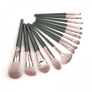 Wholesale Wood Handle 14pcs Makeup Brush Set Private Label Cosmetic Makeup & Tools