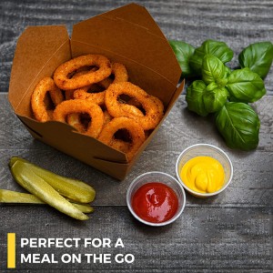 Custom Disposable Restaurant Togo Fast Food Grade Container Salad Sandwich Hamburger Lunch Packing Kraft Paper Packaging Box