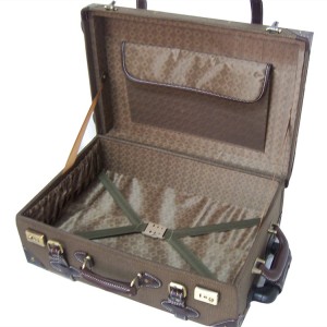Canvas leather vintage suitcase travelling luggageTrunk Retro trolley classic luggage