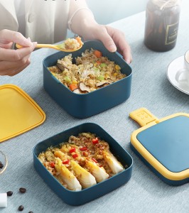 Double-layer lunch box heated food container for food bento box snack heated lunch box for kids with compartments lunchbox