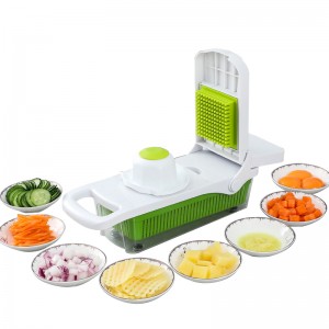 Kitchen Tool 9 In 1 Multifunctional Manual Vegetable Chopper Potatoes Peeler Julienne Cutter Slicer Onion Dicer Vegetable Cutter