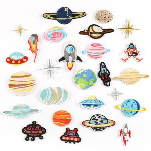 Embroidered Planet UFO Astronaut Badge Patches for Clothing Accessories