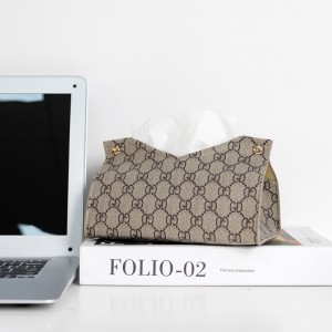 Leather Creative Paper Towel Box Household Living Room Table Tissue Box Car Napkin Box Interior Decoration Supplies