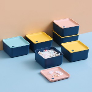 Multi-function Airtight Food Container Desktop Organizer Box Kitchen Living Room Storage Containers Plastic Storage Box with Lid