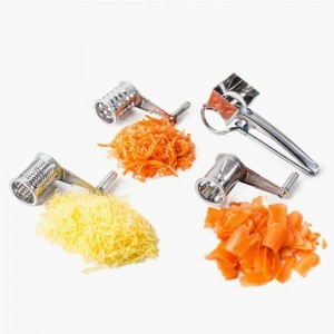 Rotary Cheese Chocolates Grater Shredder Kitchen Accessories Stainless Steel Cutter Grinder with 3 Drum Blade Home Kitchen Tools