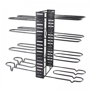 Storage Holders Multi-layer Adjustable Height Folding Metal Home Furniture Pot Pan Lid Rack Holders Organizer Kitchen Storage