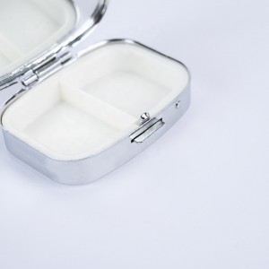 Low Price Customized Color ABSElectroplatingGlass Mirror Mini Travel Storage Box for Makeup tool