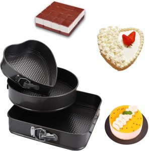 High quality 3 piece bakeware sets springform & cheesecake pans nonstick baking cake pan