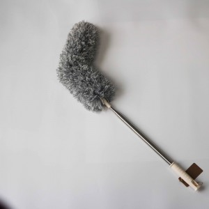 Flexible extendable telescopic cobweb microfibre clean feather duster extending brush