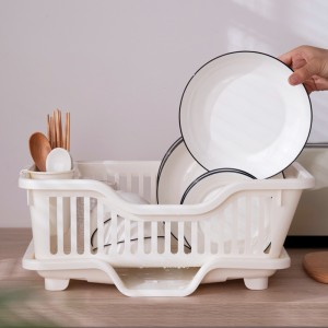 Household Kitchen Items One Layer Dish Drainer Plastic Dish Rack Storage Dish Holder Multi-Scenario Use Kitchen Storage