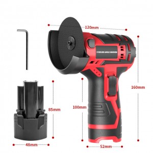 12V Brushless Mini Angle Grinder Cordless Polishing Grinding Machine Diamond Cutting Electric DIY Power Tools