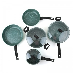 5pcs High Quality Coating Pots And Pan Cooking Pot Set Nonstick Cookware Sets Aluminumnon Die Cast Cookware