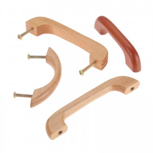 Wood Handle Pull with Screws Custom Kitchen Cabinet Cupboard Door Drawer Knob Furniture Hardware