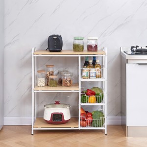 Kitchen Storage 2021 Hot Sales Kitchen Cabinet Shelf Cupboard Organizer Rack Wooden Storage Kitchen Rack storage
