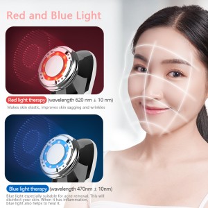 EMS Massager LED light therapy Sonic Vibration Wrinkle Removal Skin Tightening Hot Cool Treatment Skin Care Facial Beauty Device