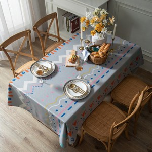 Wholesale floral print event table cloth linen cotton fancy table cloth for home decor