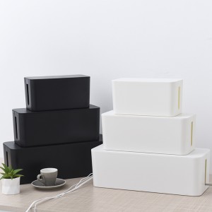 Household Necessities 3 Sizes Plastic Wire Storage Box Power Line Cable Management Box With Cover