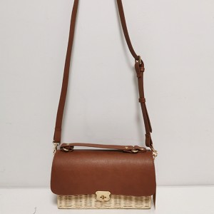Hot multi-function fashion foldable compact Wicker Bags soft touching Fashion Lady Rattan wicker bags