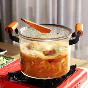 3.5L 4.5L 5L microwave stove fire directly resistant non-stick kitchen glass cooking pot sets