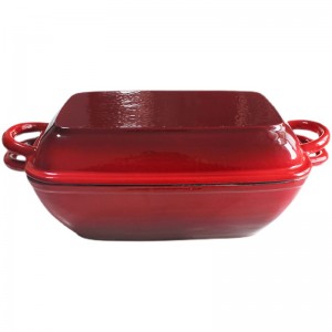 European style stew cast iron enamel soup pot steak frying pan